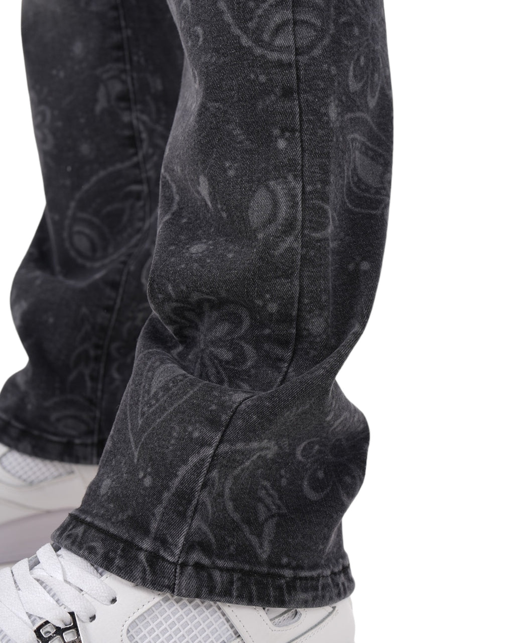 Flaired Button Muster Grey