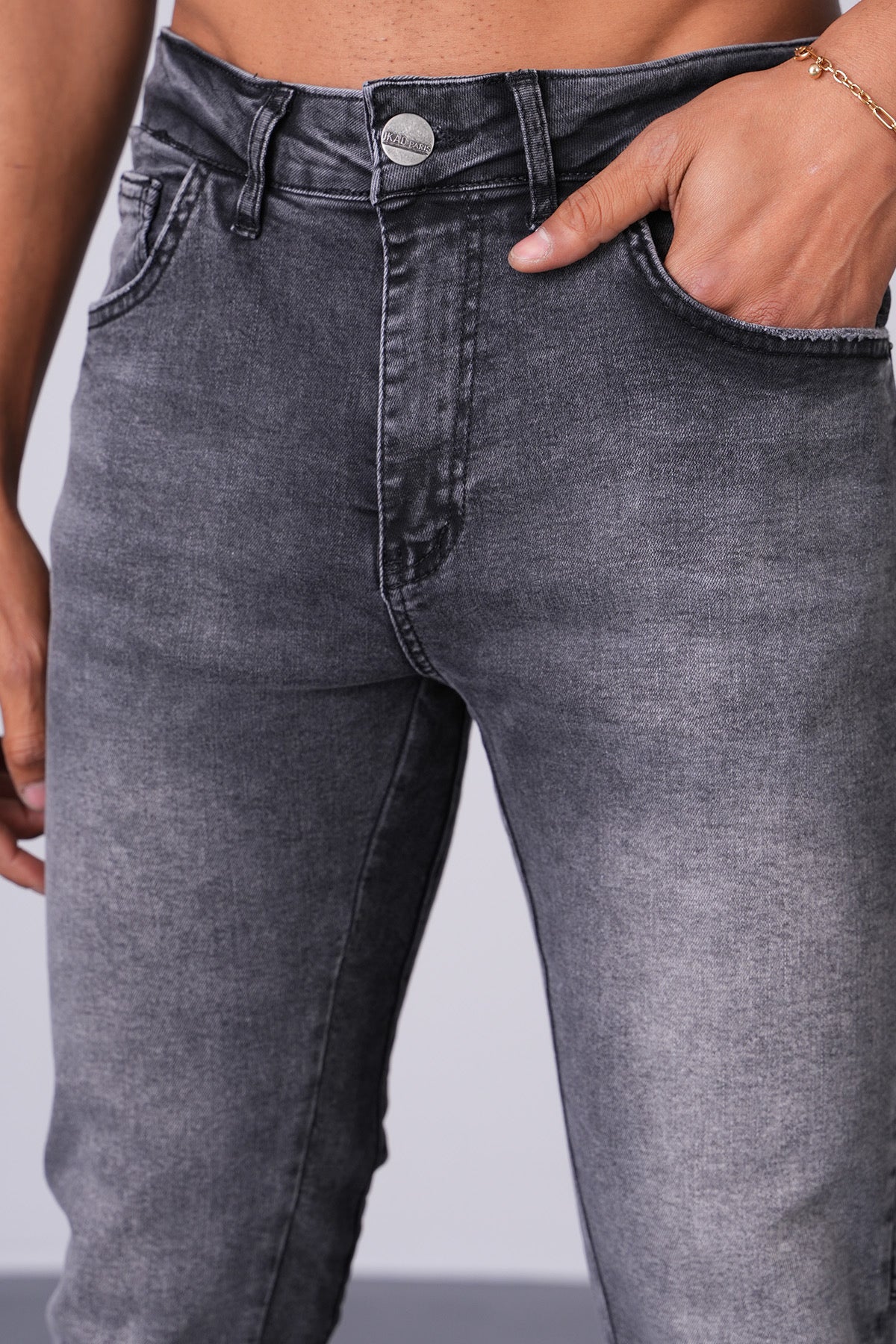 Flaired plain basic grey
