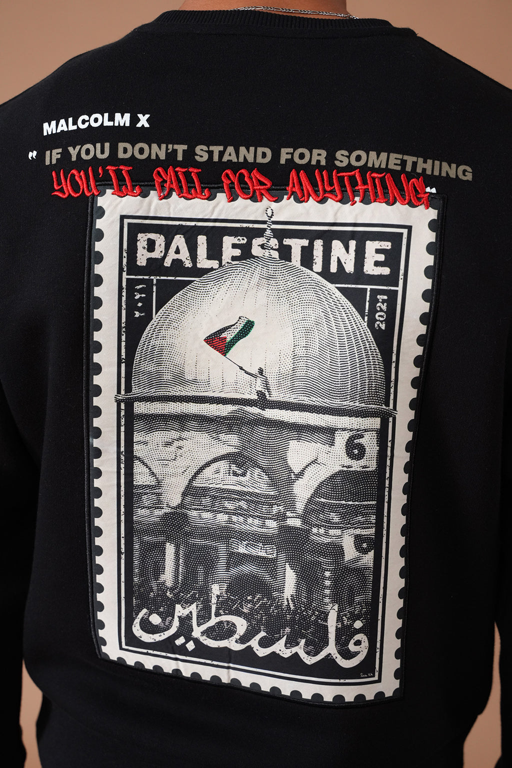 Malcolm x Palestine Pullover