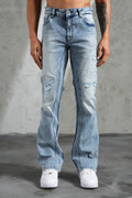 Flaired Denim Jeans Blue