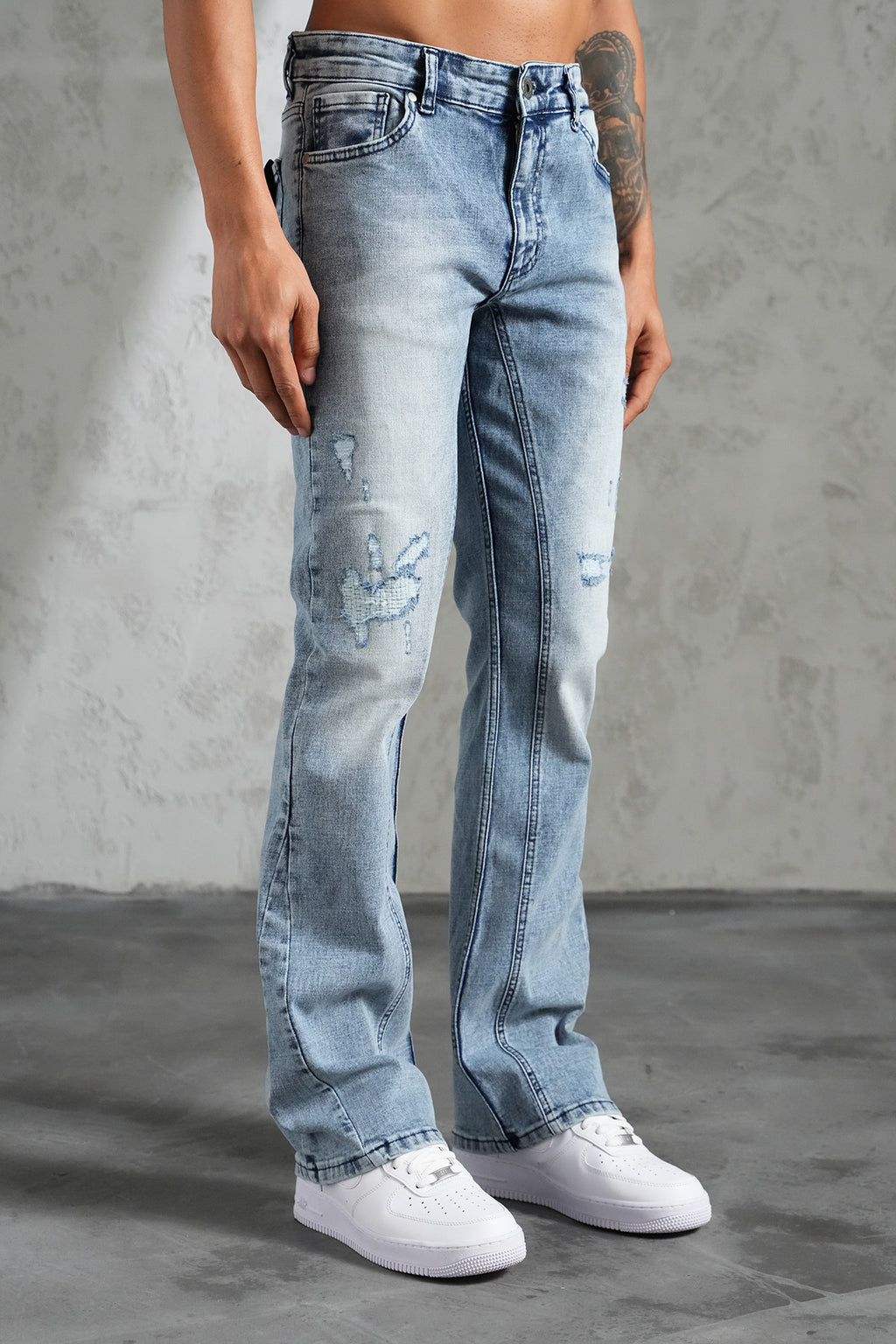 Flaired Denim Jeans Blue