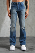 Flaired Denim Basic Paint Blue