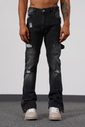 Ripped Flaired Dark Grey