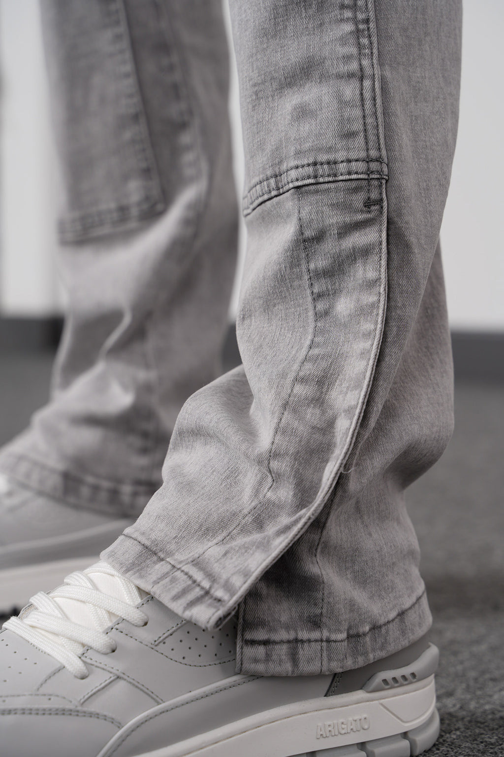 Ripped Flaired Light Grey
