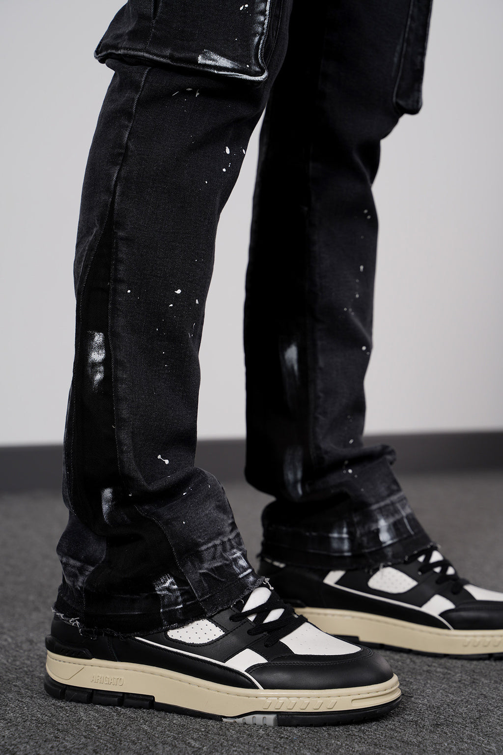 Flaired Pocket Jeans Black