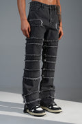 Flaired Baggy Ripped Drip Grey