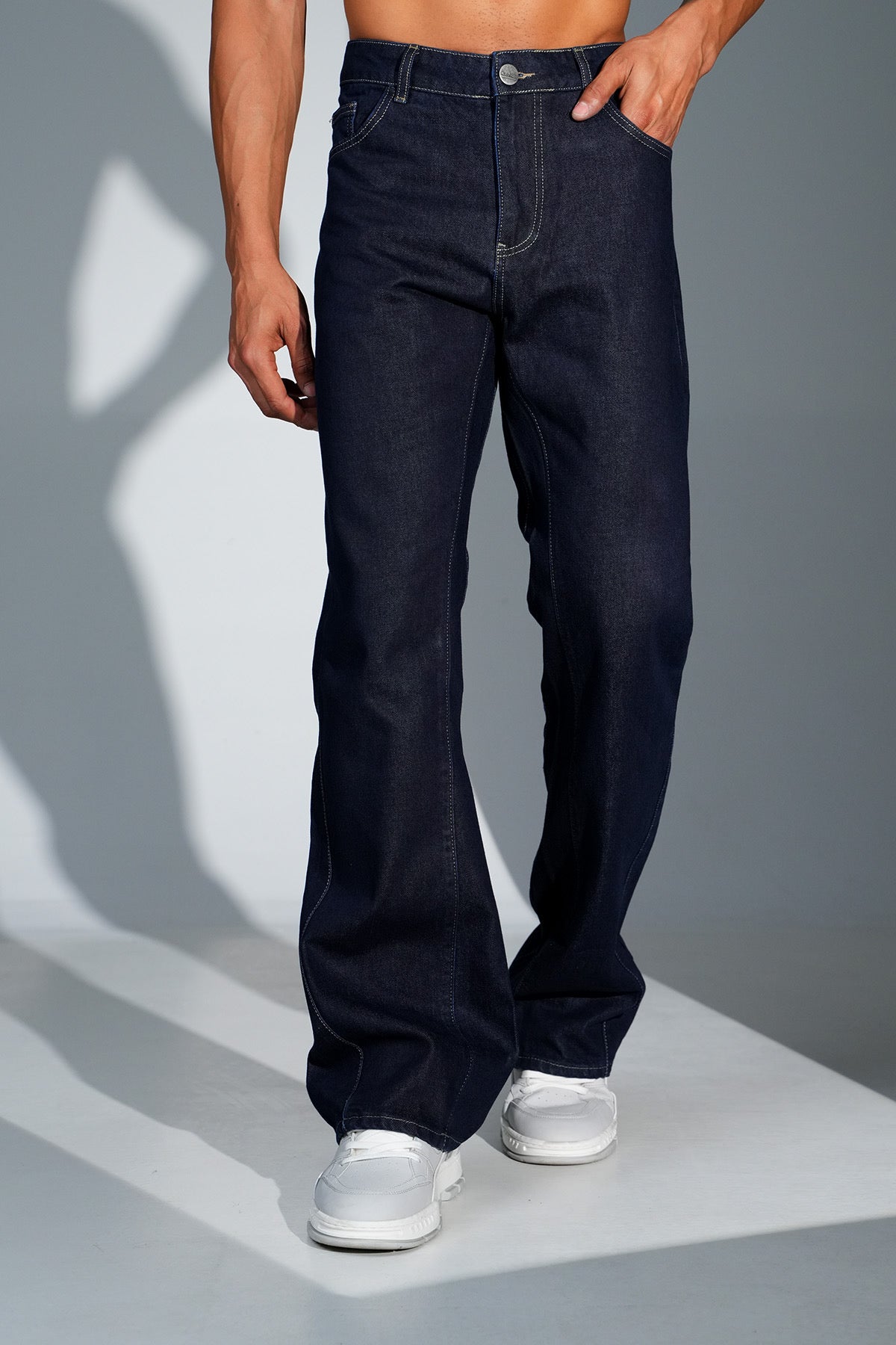 Heavy Flaired Jeans d-Blue