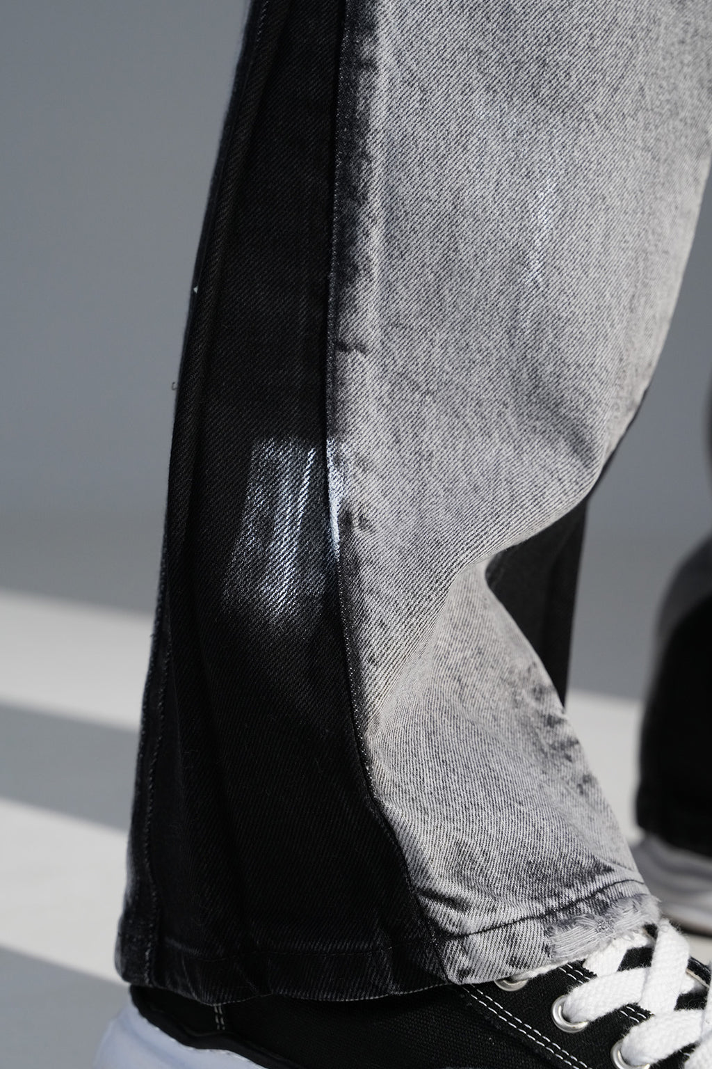 Baggy Jeans Flaired Darkgrey