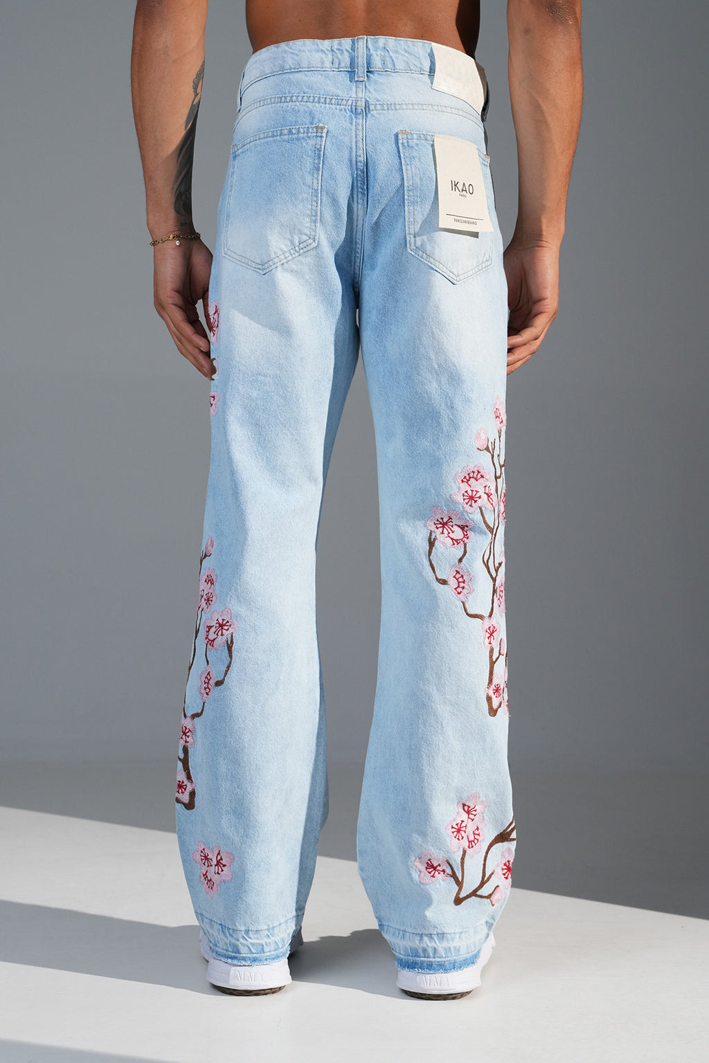 Flowers Flaired Drip Lightblue