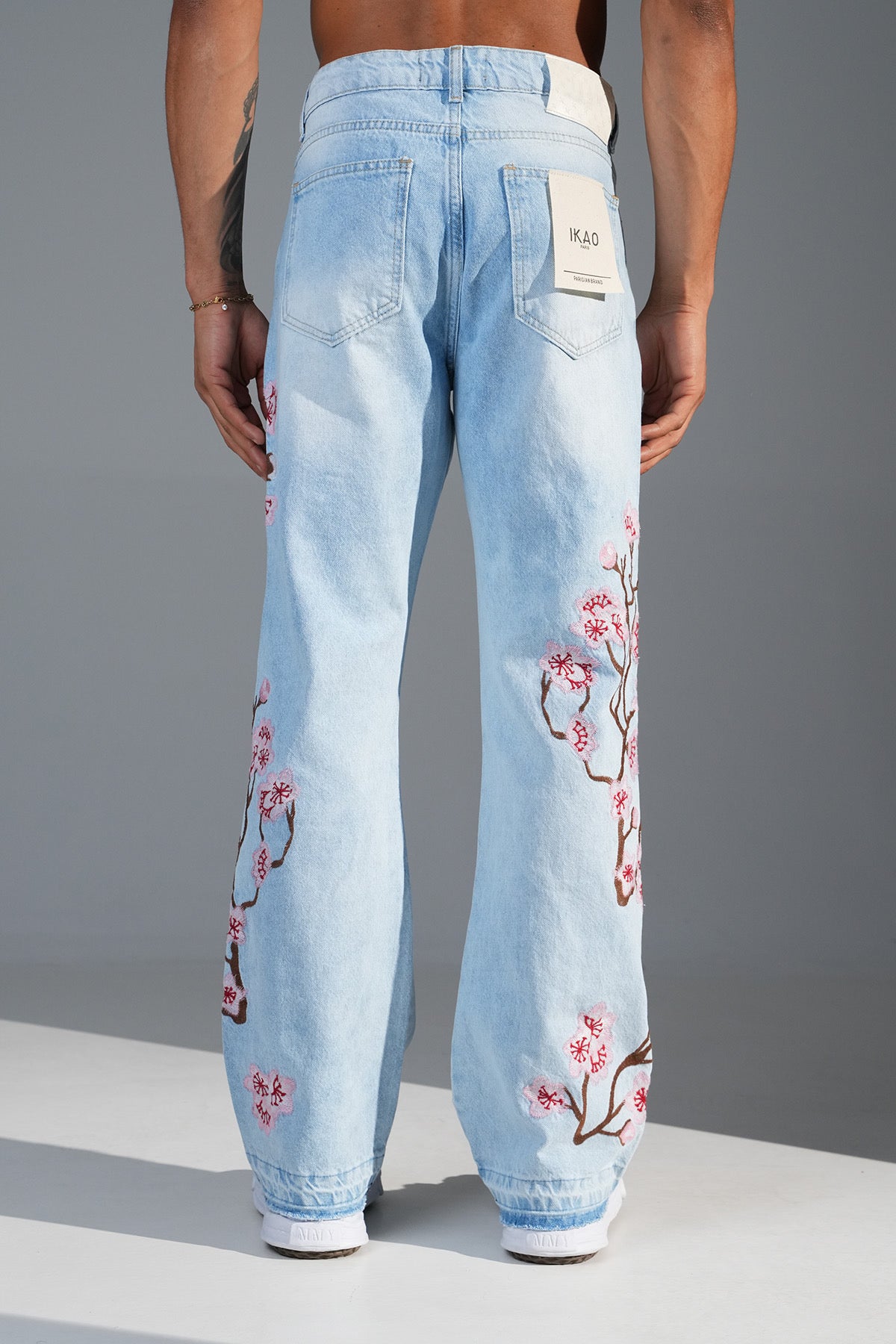 Flowers Flaired Drip Lightblue